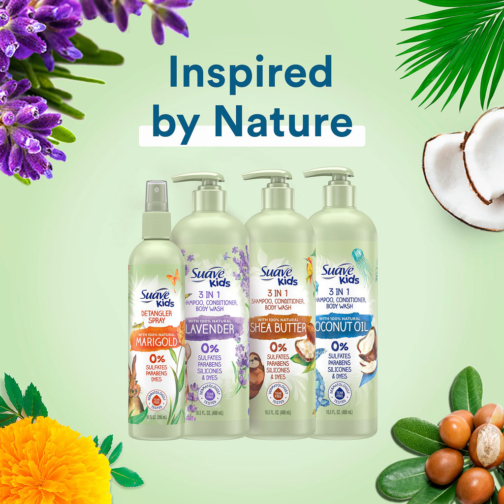 3 in 1 Shampoo Conditioner Body Wash with Coconut Oil 16.5 oz W96205