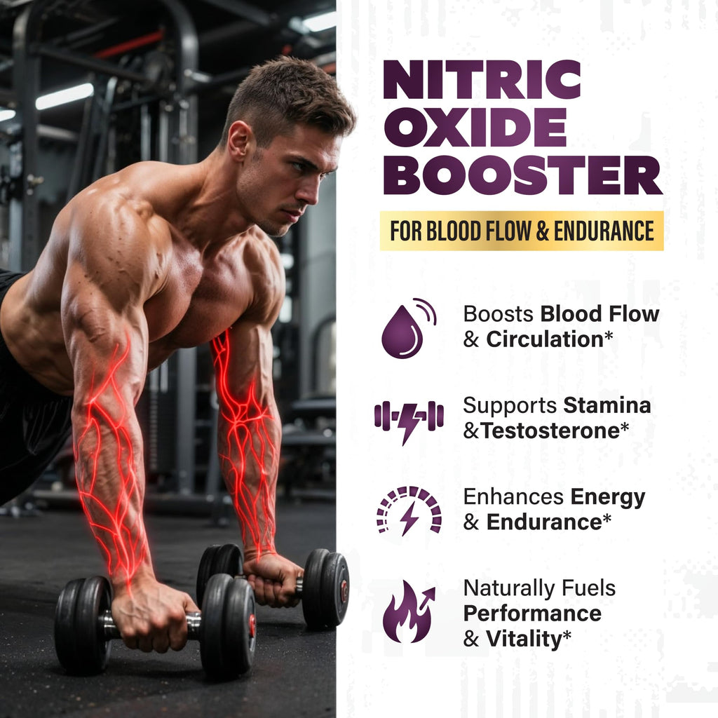 L-Arginine L-Citrulline Nitric Oxide Supplement 90 Capsules N84420