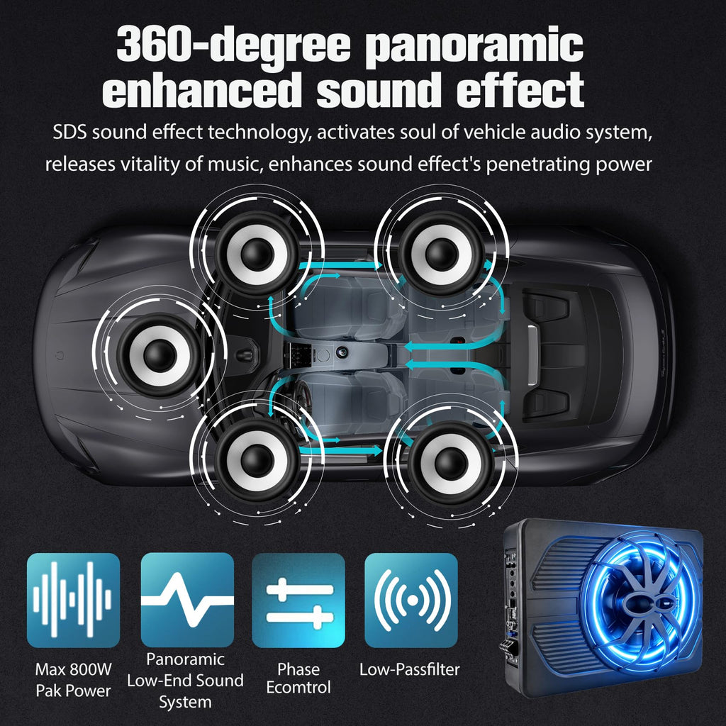 800W Under Seat Subwoofer with Amp Z523838