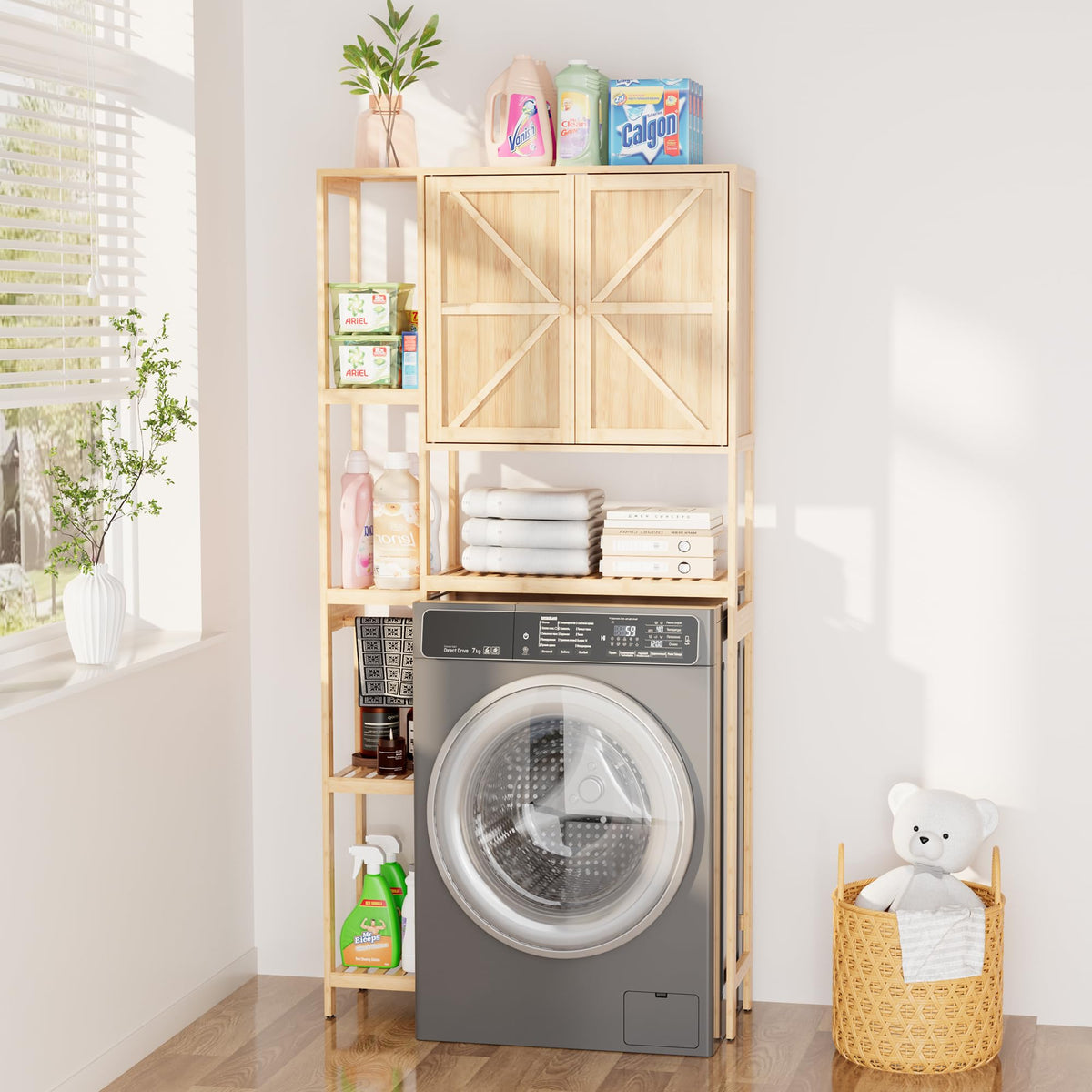 Bamboo Over-the-Toilet Storage Cabinet with Shelves F357