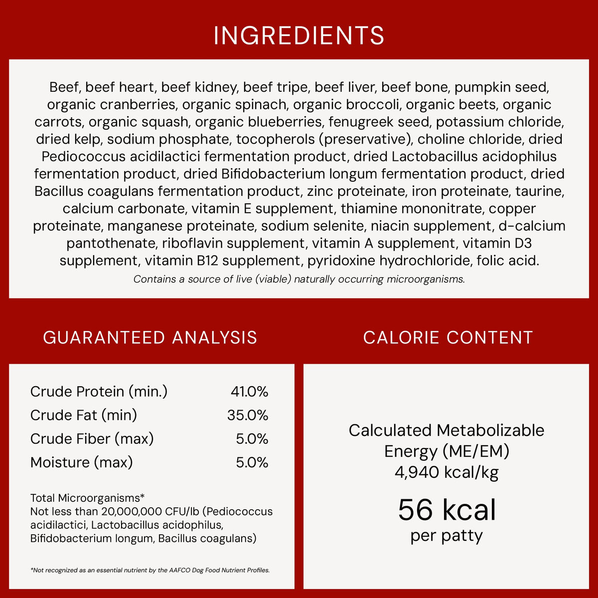 Freeze-Dried Raw Beef Grain-Free Dog Food 25 oz J388