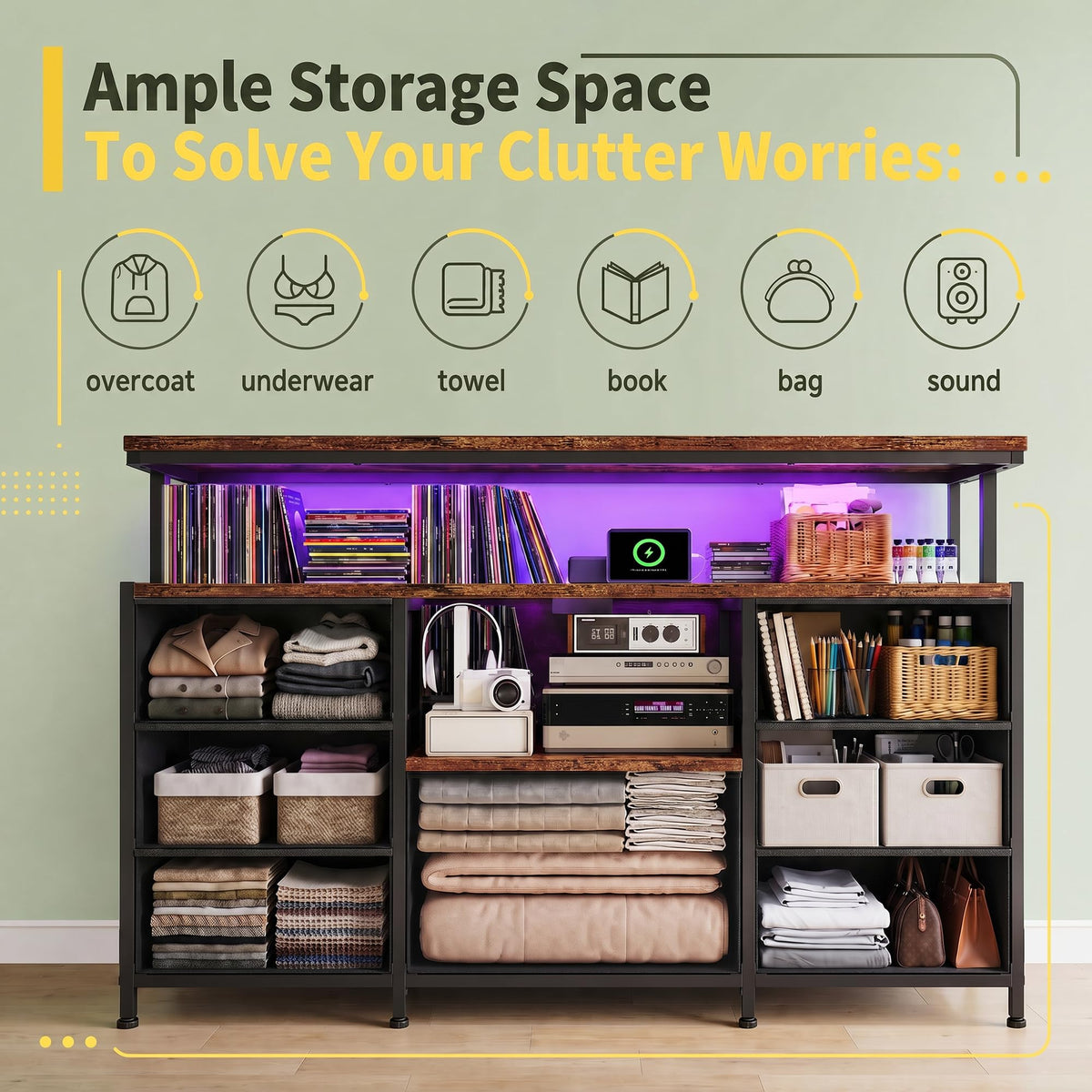 Dresser TV Stand with 7 Drawers A957251
