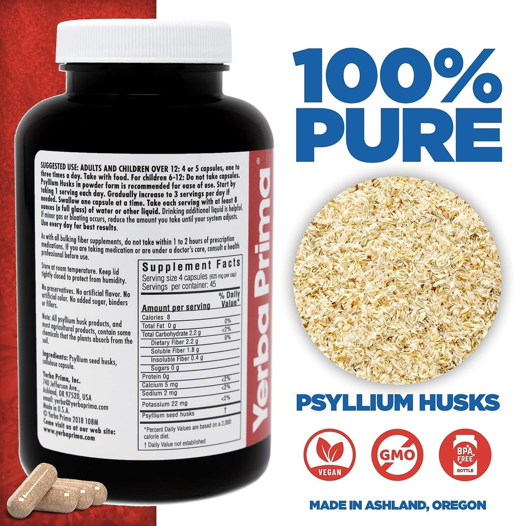 Psyllium Husks 180 Veg Caps Q624329