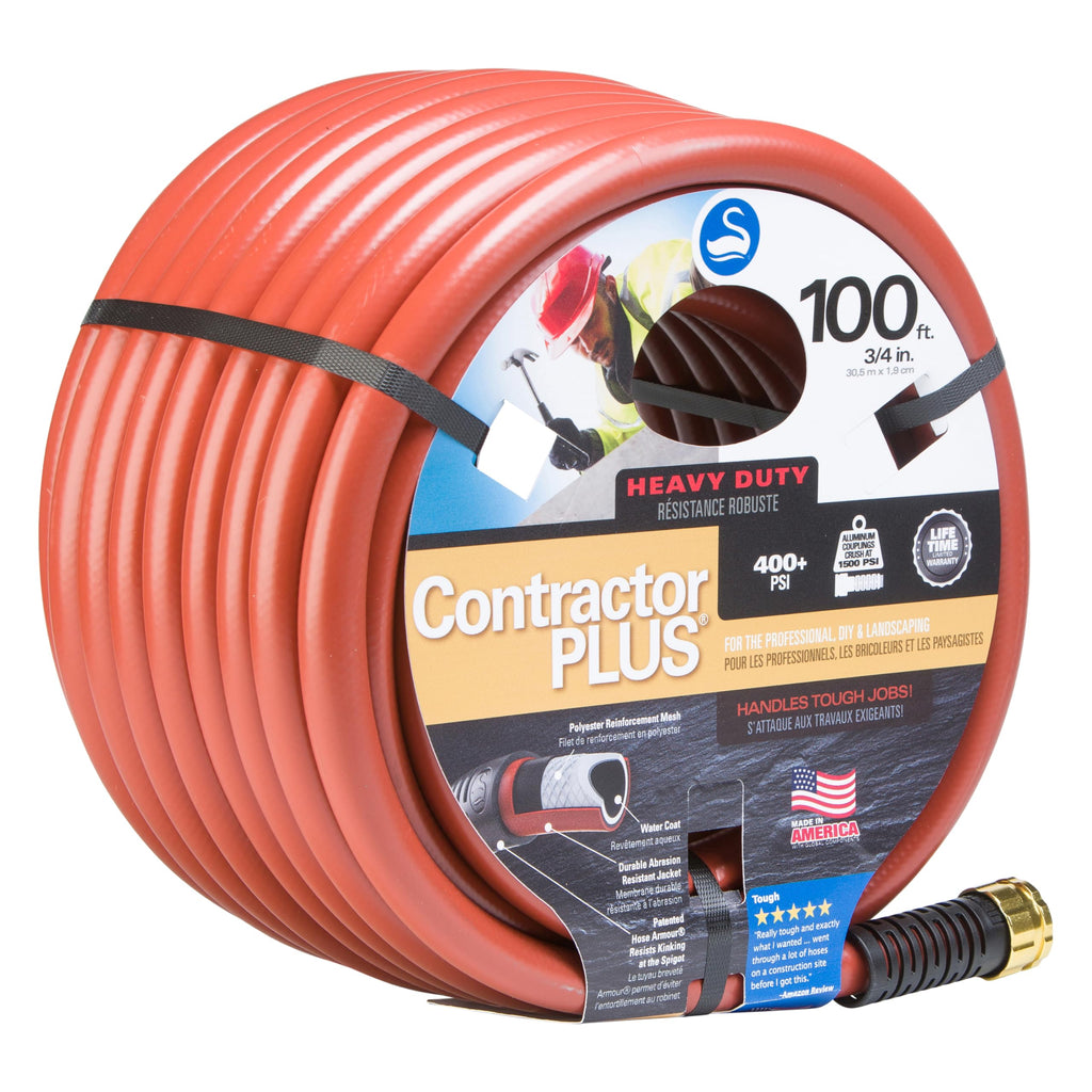 Heavy Duty Watering Hose, 100' Length, 3/4" Diameter, 400+ PSI, Red E73512