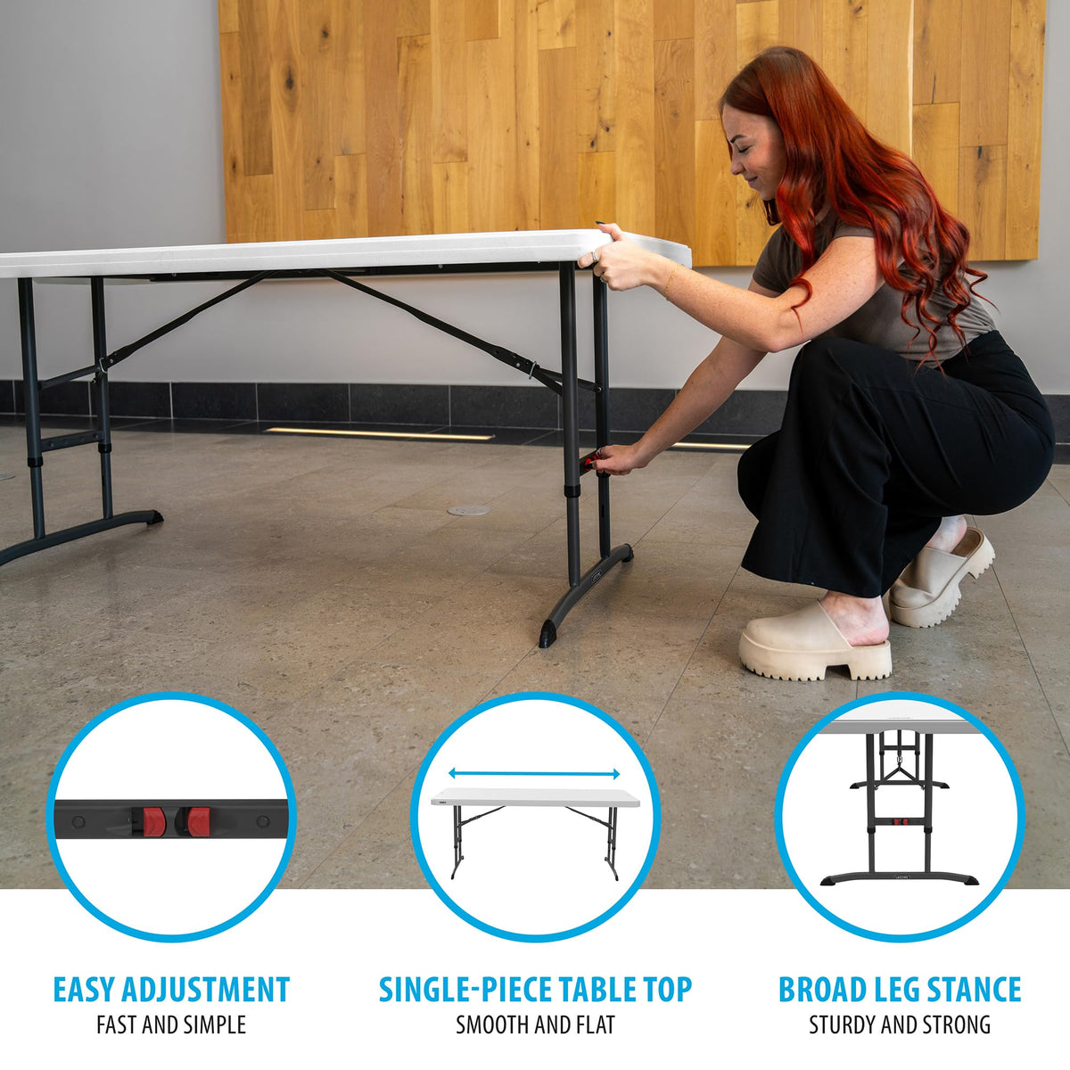 6-Foot Adjustable Height Nesting Table D90066