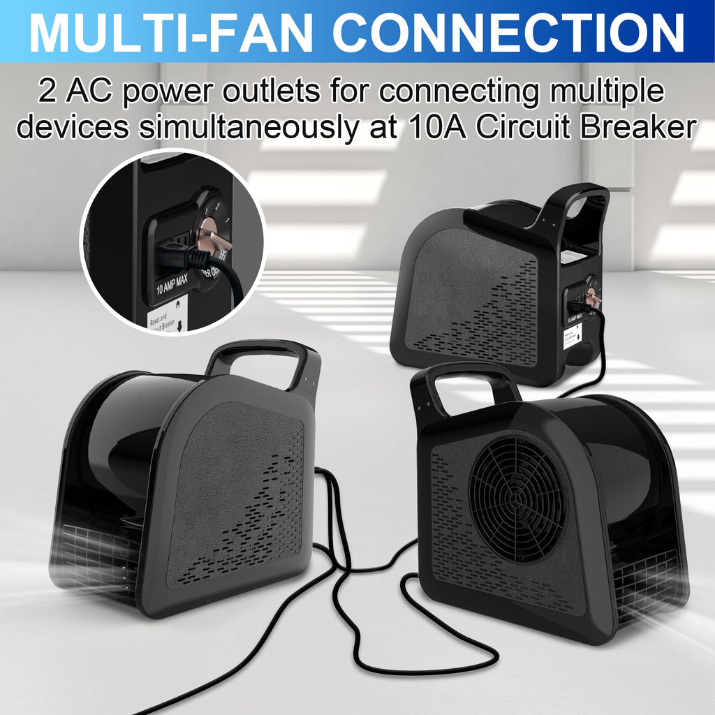 Portable High Velocity Floor Fan with 3 Speeds, Black K5944