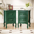 Green Nightstand Set of 2 Wood Z843874