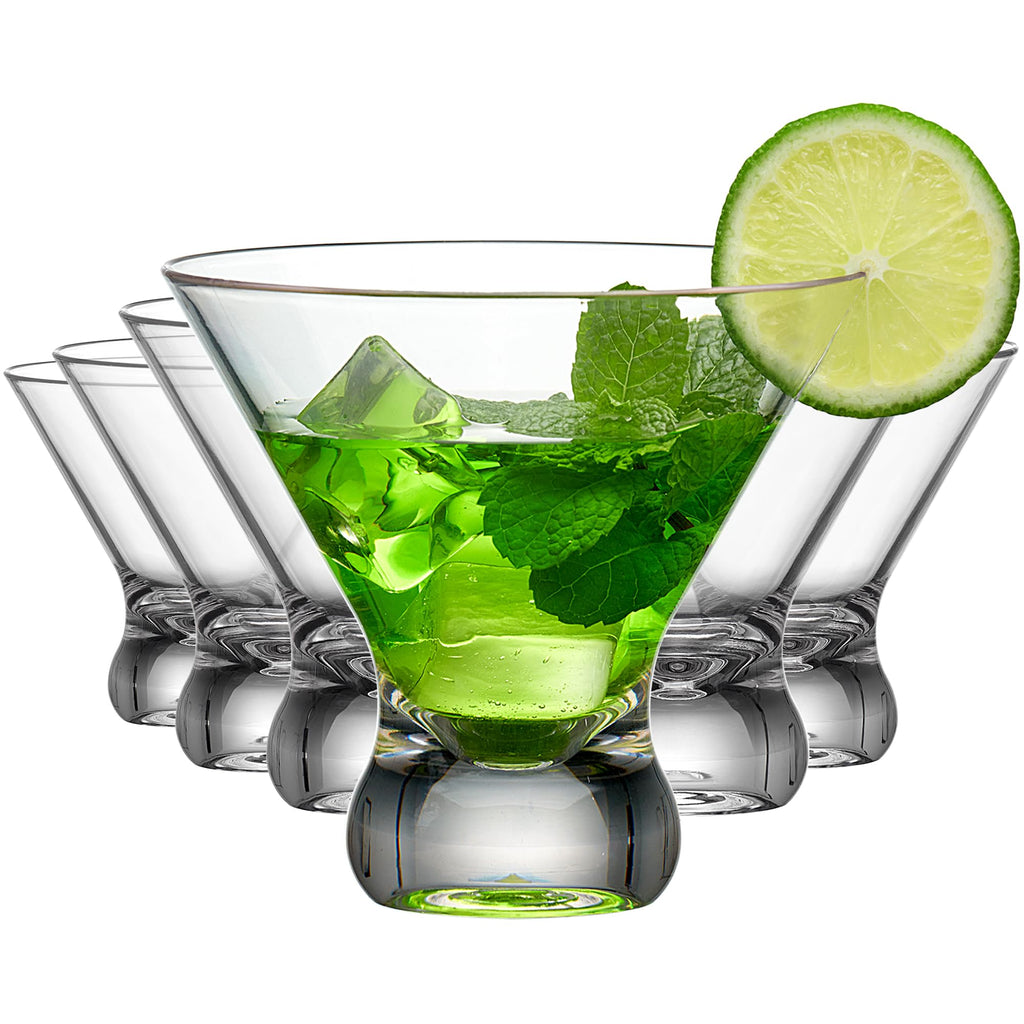 10-Ounce Plastic Stemless Martini Glasses Set of 6 K762138