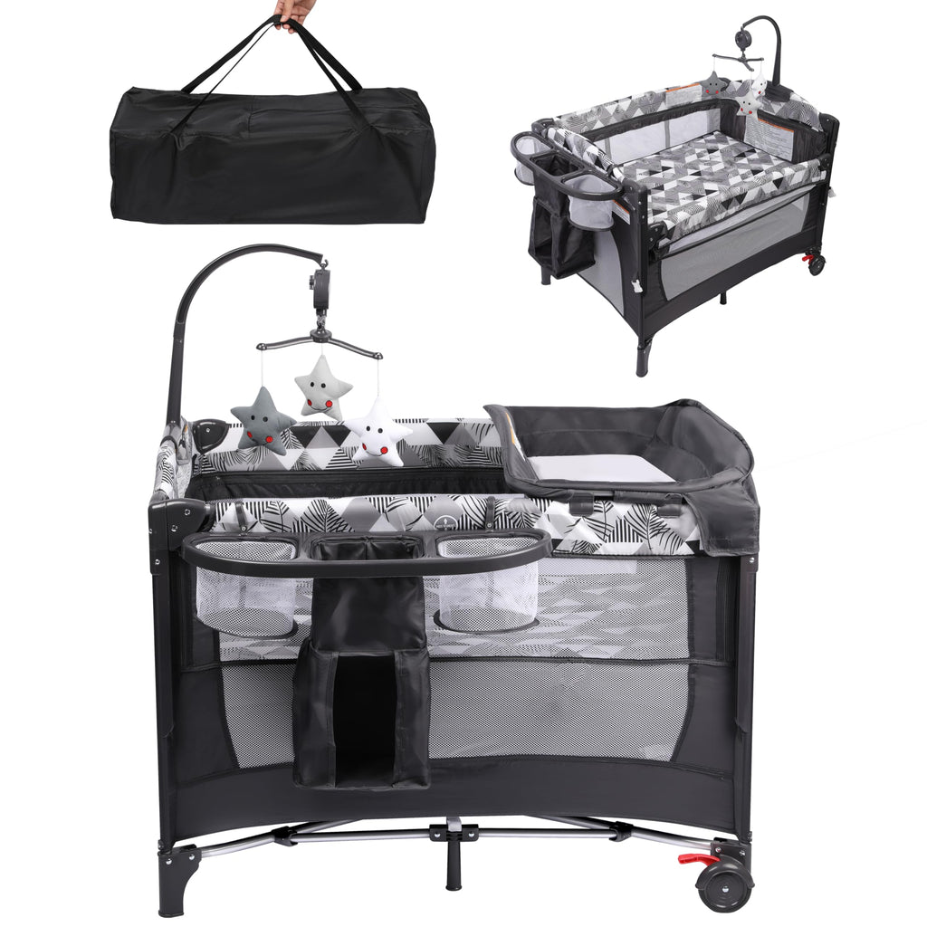 5-in-1 Baby Bassinet Bedside Sleeper with Changing Table E984891