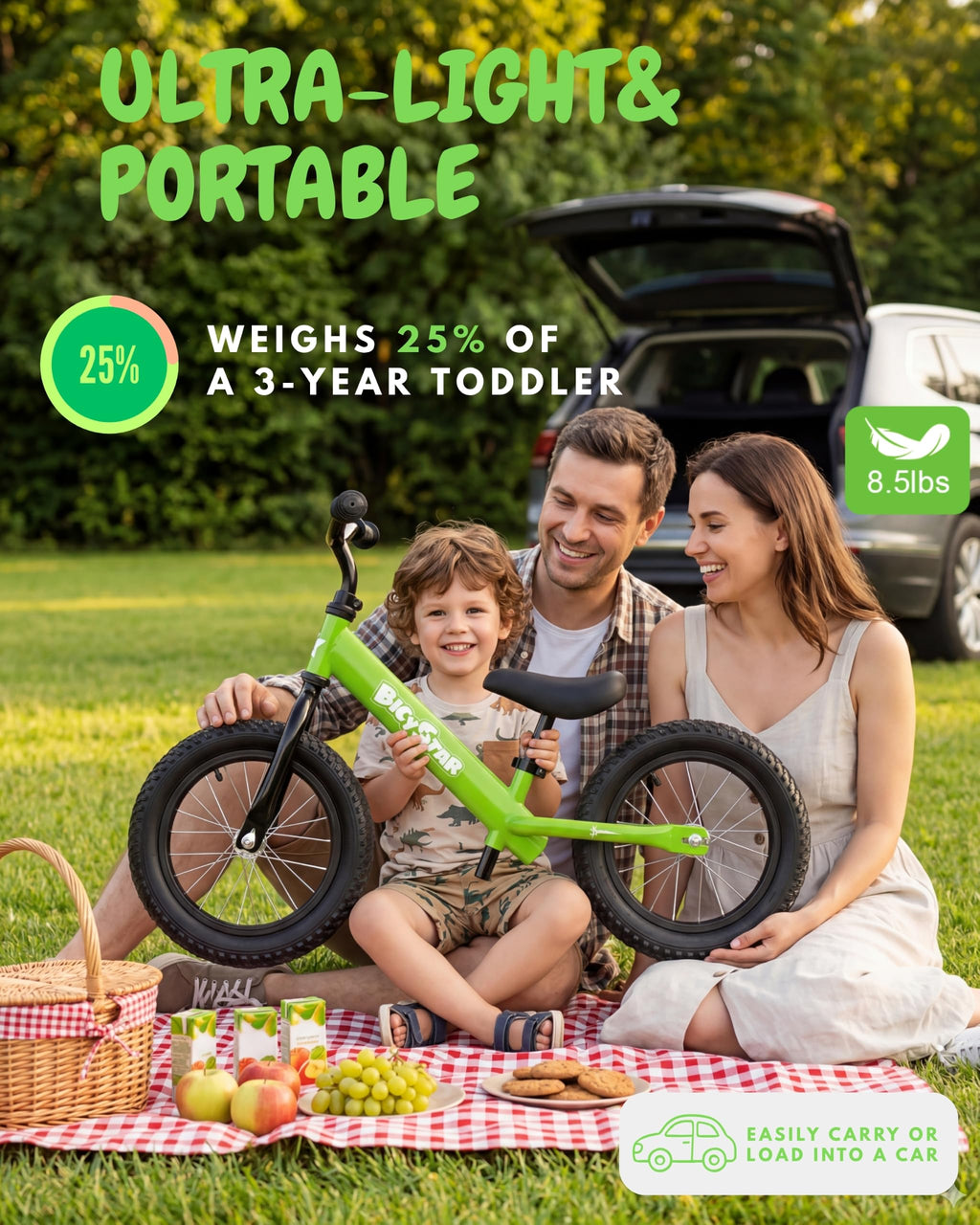 14 Inch Pink Balance Bike with Air Rubber Tires H6532