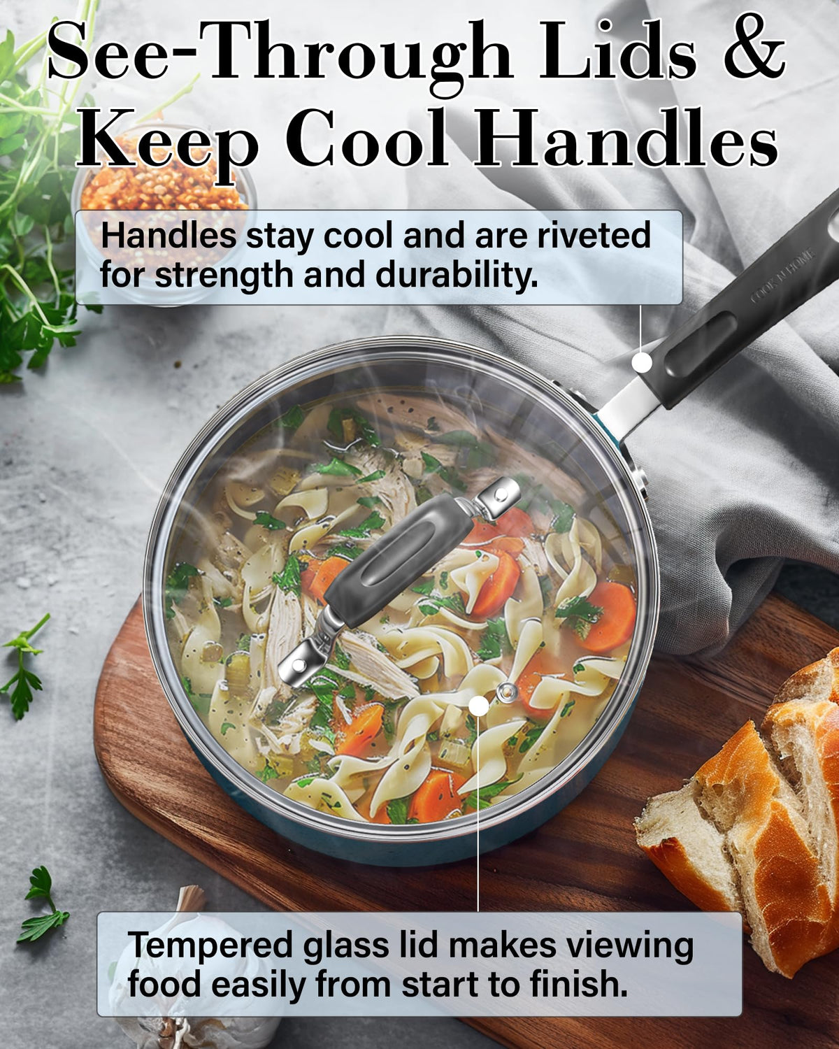12-Piece Nonstick Induction Compatible Cookware Set M450366