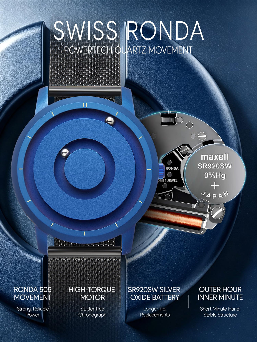 Magnetic Watch Swiss Quartz 5ATM Y9285