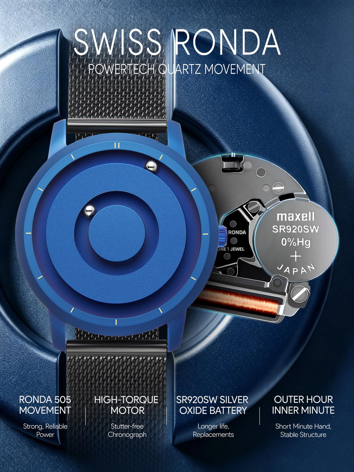 Magnetic Watch Swiss Quartz 5ATM Y9285