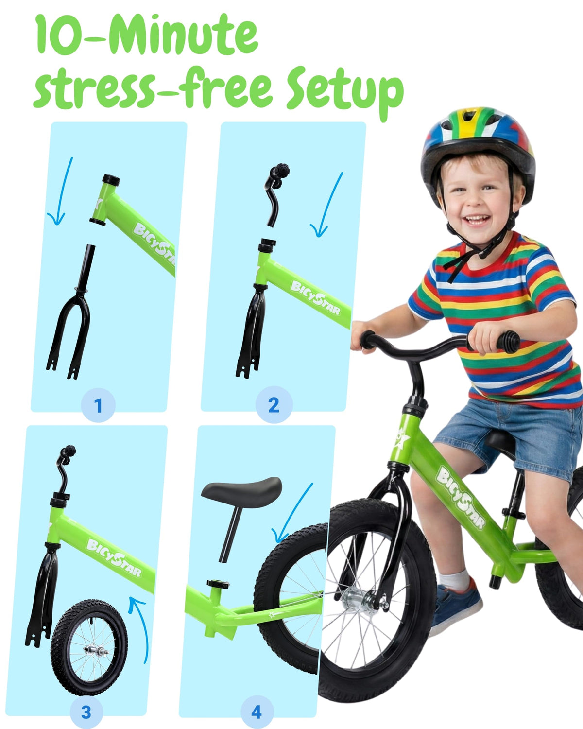 14 Inch Pink Balance Bike with Air Rubber Tires H6532