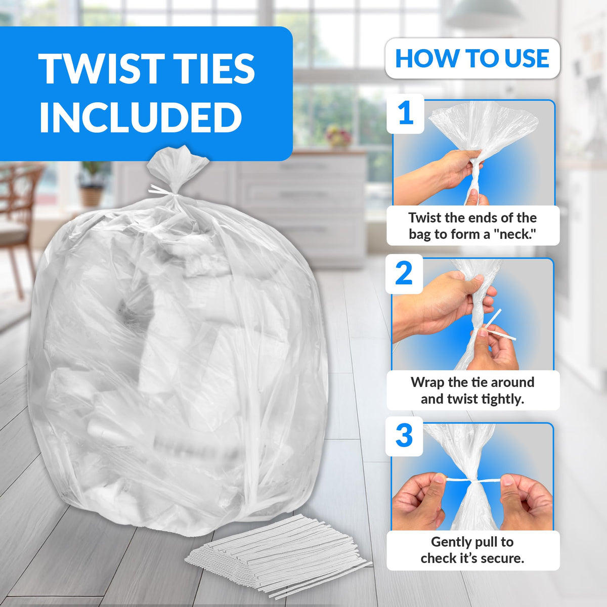 40 to 45 Gallon Heavy Duty Trash Bags J934658