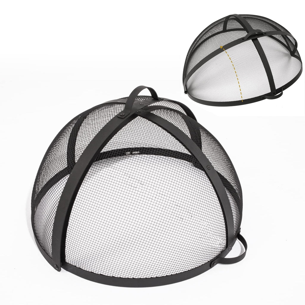 32" Round Fire Pit Spark Screen Cover with Door A7817