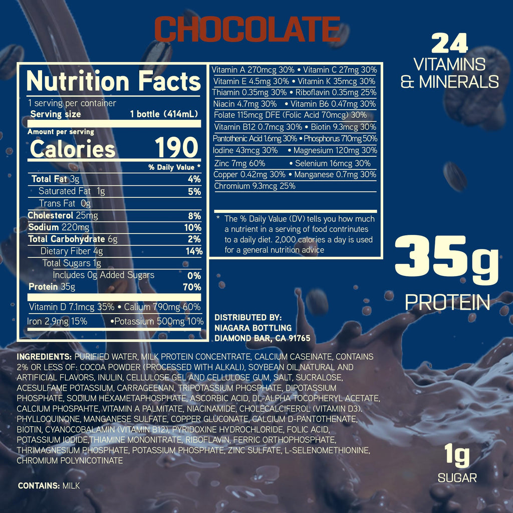 35g Protein Shake, 14 fl oz, 12 pack, Chocolate F331
