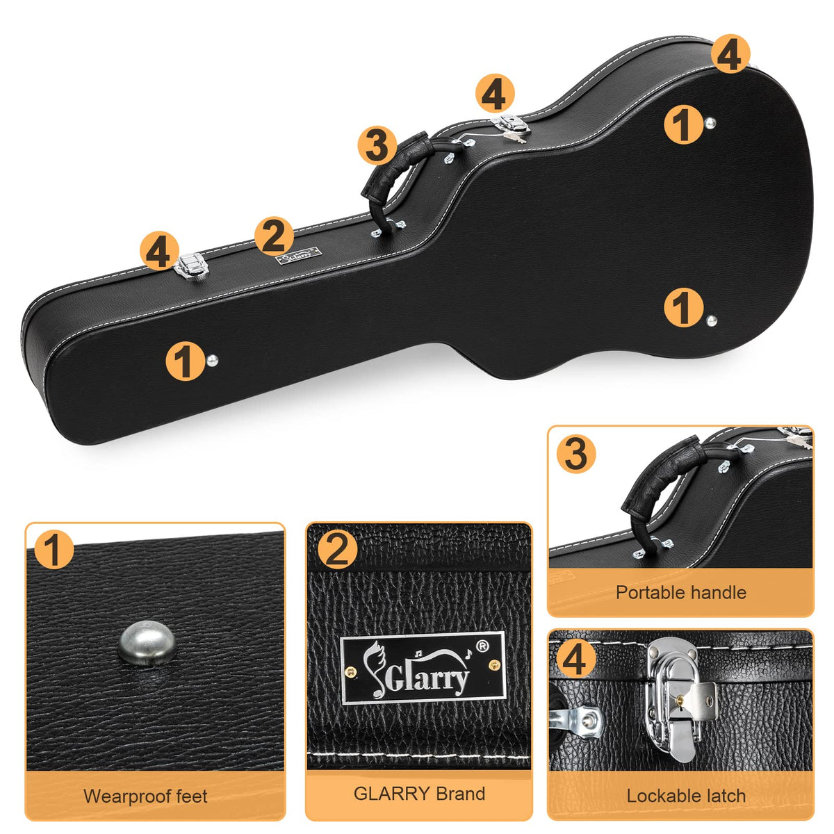 41" Acoustic Dreadnought Guitar Hardshell Case B3352