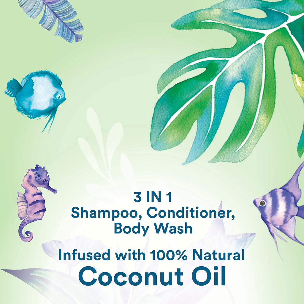 3 in 1 Shampoo Conditioner Body Wash with Coconut Oil 16.5 oz W96205