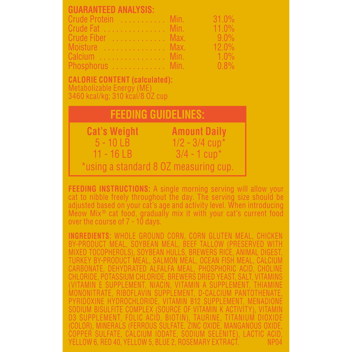 Indoor Health Dry Cat Food 6.3 Pound Bag G331106