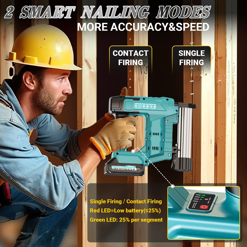 Cordless 2-in-1 21V Electric Nail Gun with Battery K8348