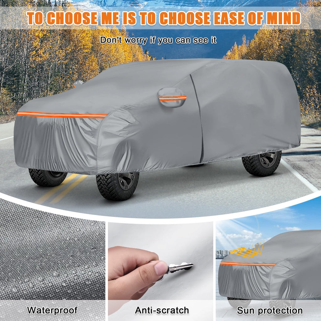 Waterproof Truck Cover for CrewCab 5.5/5.7/5.8 ft with Camper Shell Topper R621