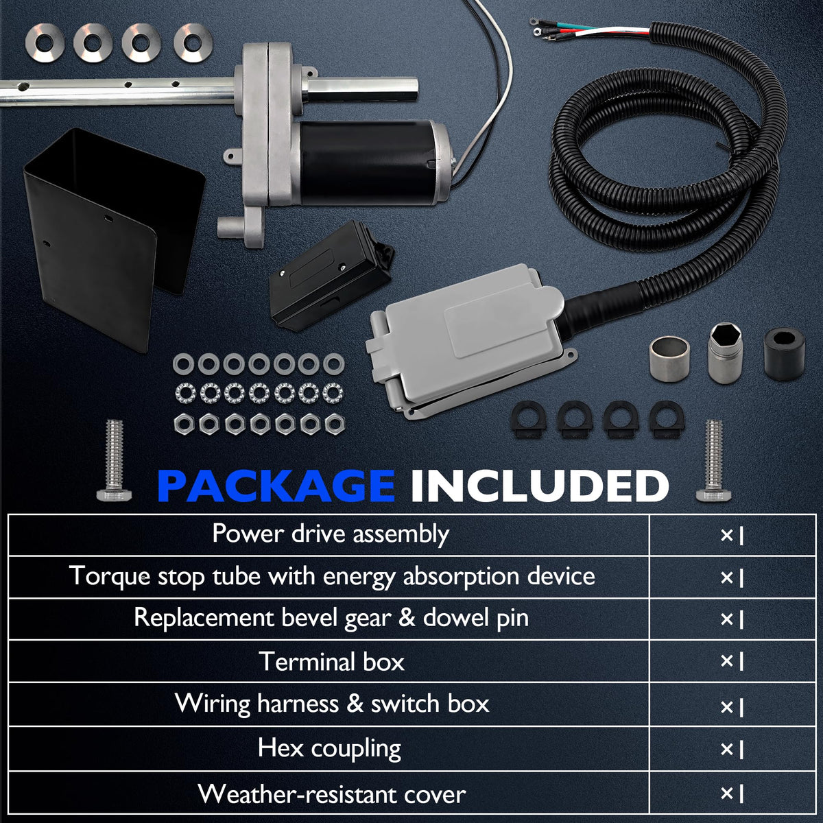 Electric Powered Trailer Jack Kit 12,000 lbs 12V M835870