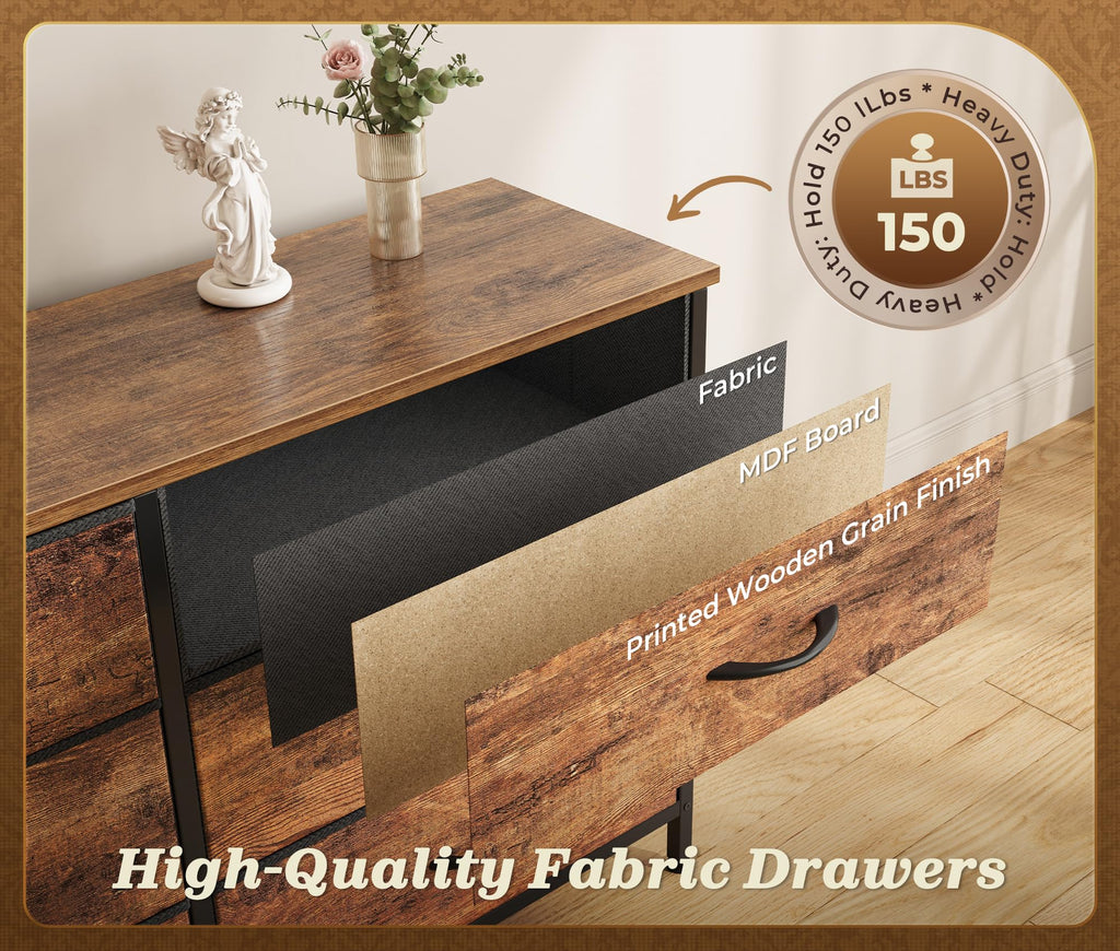 78.7 inch 15 Drawer Fabric Dresser N199