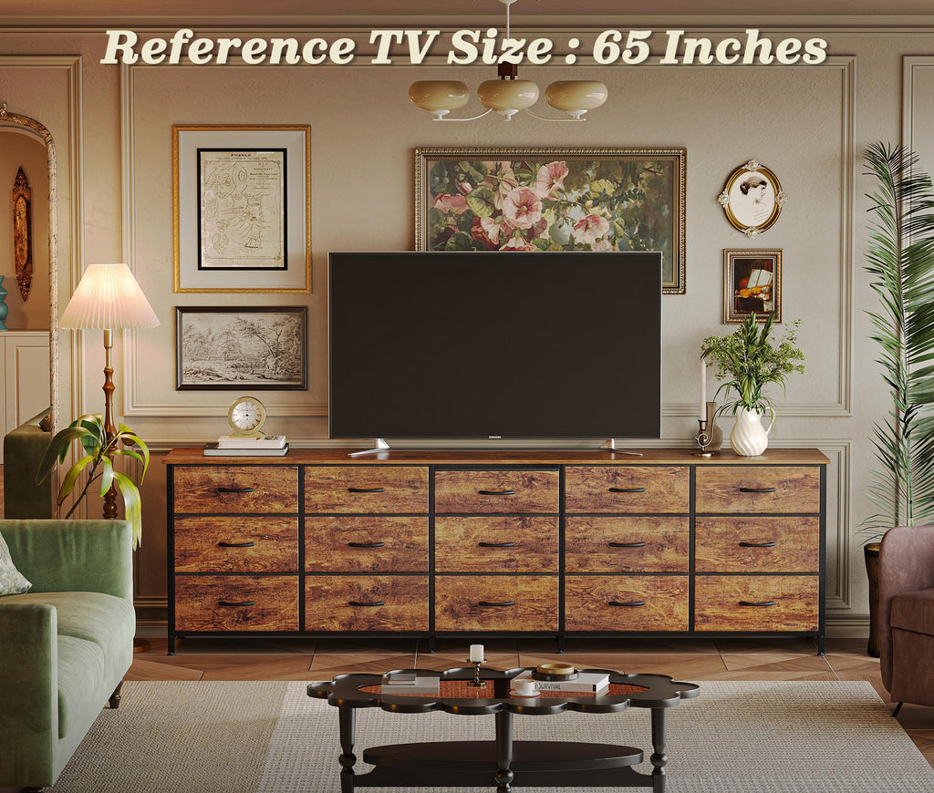 78.7 inch 15 Drawer Fabric Dresser N199
