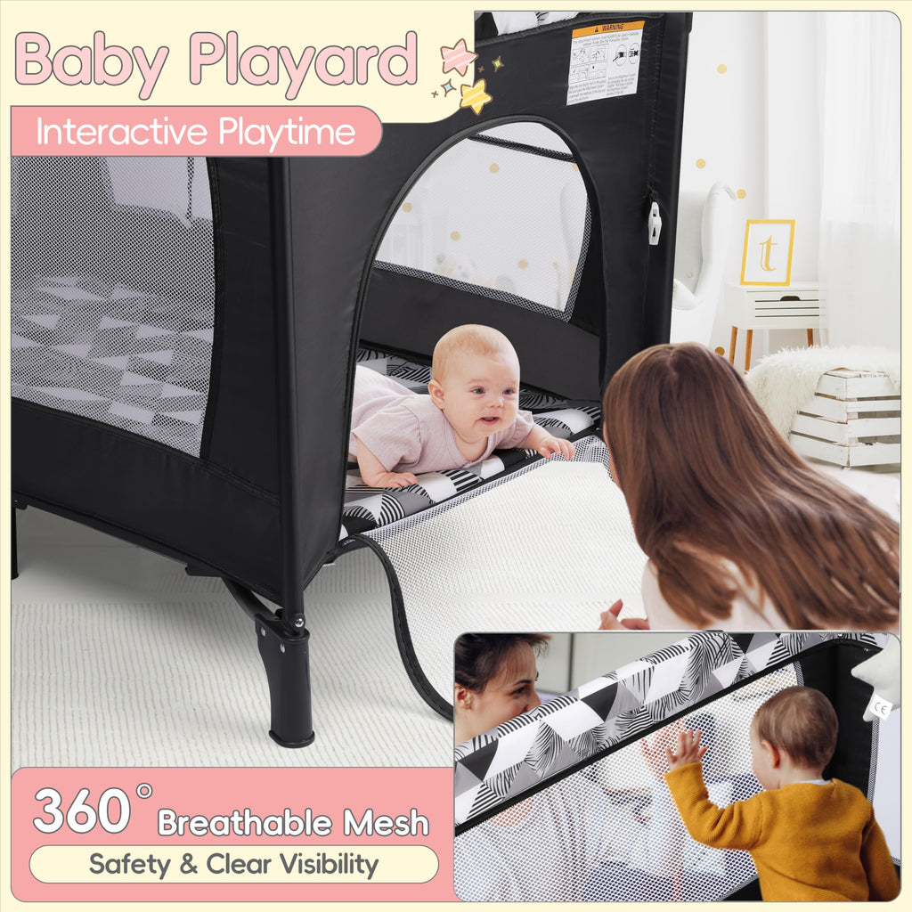 5-in-1 Baby Bassinet Bedside Sleeper with Changing Table E984891