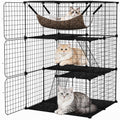 3-Tier Wire Metal Cat Enclosure with Hammock O162
